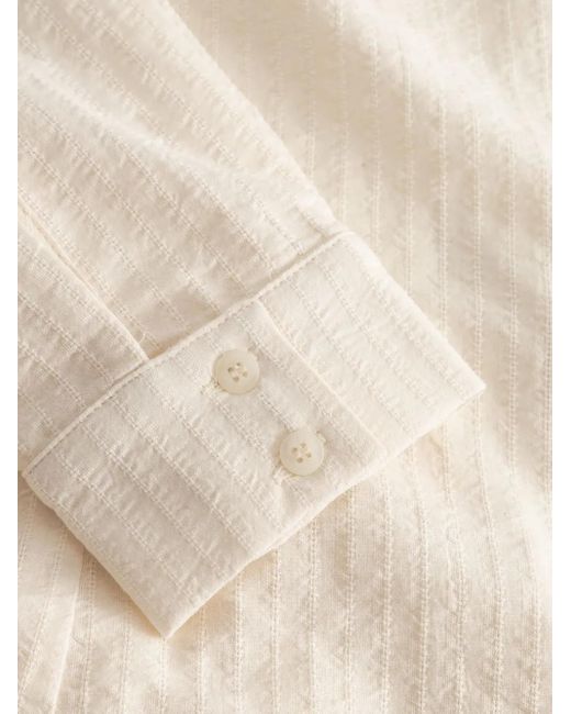 Elena Velez Gesmockte Button-Up Blouse in het White