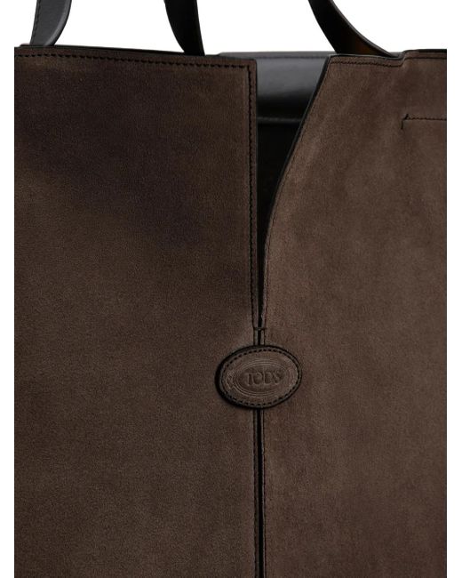 Tod's Maxi Tote Bag Aus Wildleder in Brown für Herren