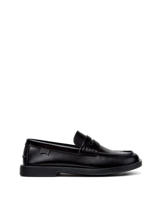 Camper Black Don Leather Loafers for men