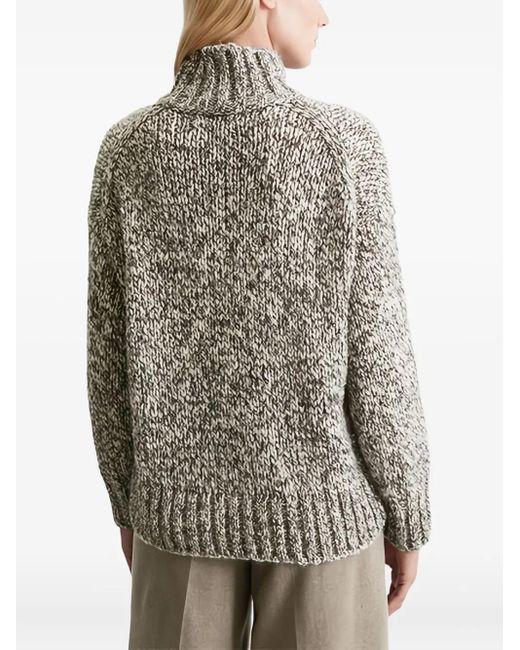 Marc O' Polo Gray Textured Roll-neck Sweater