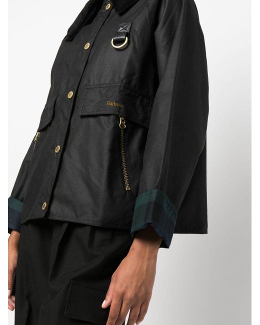 Barbour Catton Wax Jacket in Black | Lyst UK