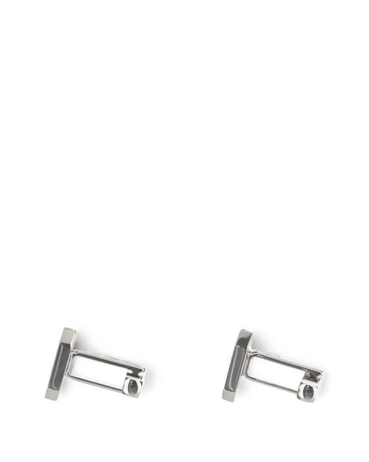 Boss Black Logo-Engraved Octagonal Cufflinks for men