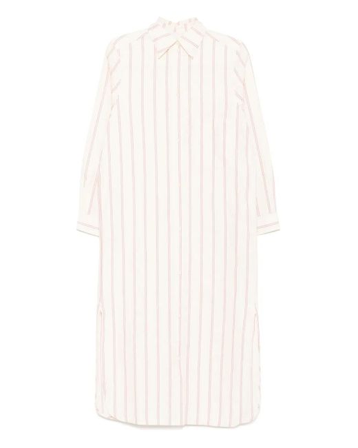 Totême  White Striped Tunic Dress