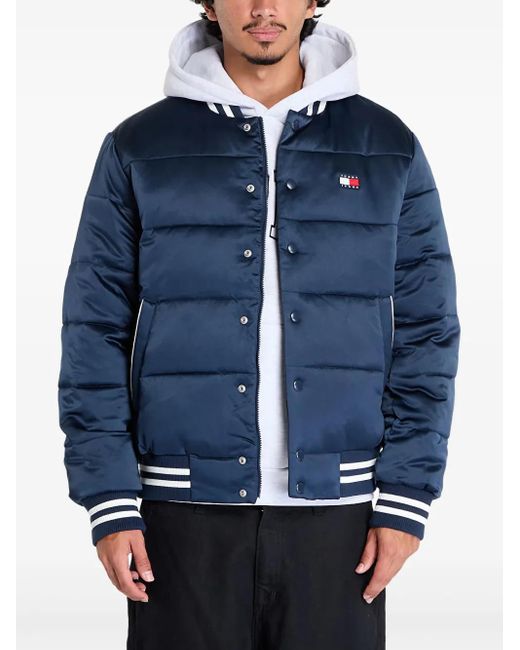 メンズ Tommy Hilfiger パデッド サテンジャケット Blue