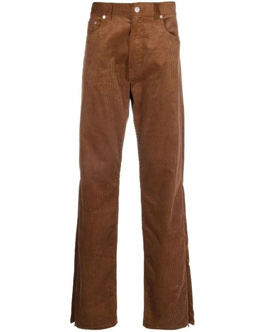 VTMNTS Brown Straight-Leg Corduroy Trousers for men