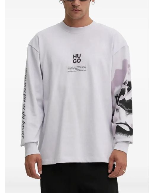 メンズ HUGO グラフィック スウェットシャツ Gray