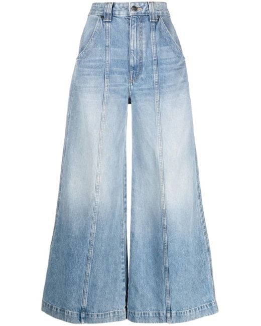 Khaite Blue Jackie Wide-Leg Jeans