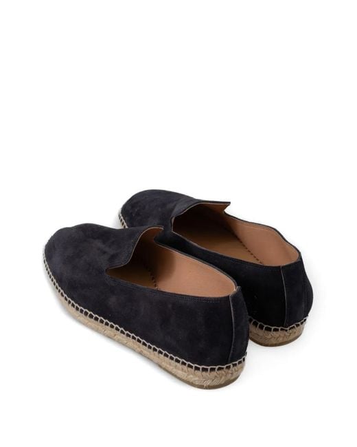 LES HÉRITIERS Black Suede Slip-On Espadrilles for men