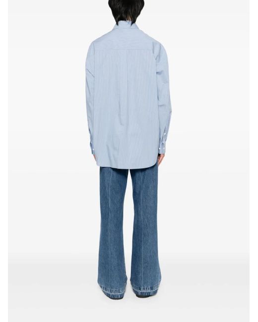 Camicia Con Design Patchwork di Feng Chen Wang in Blue da Uomo