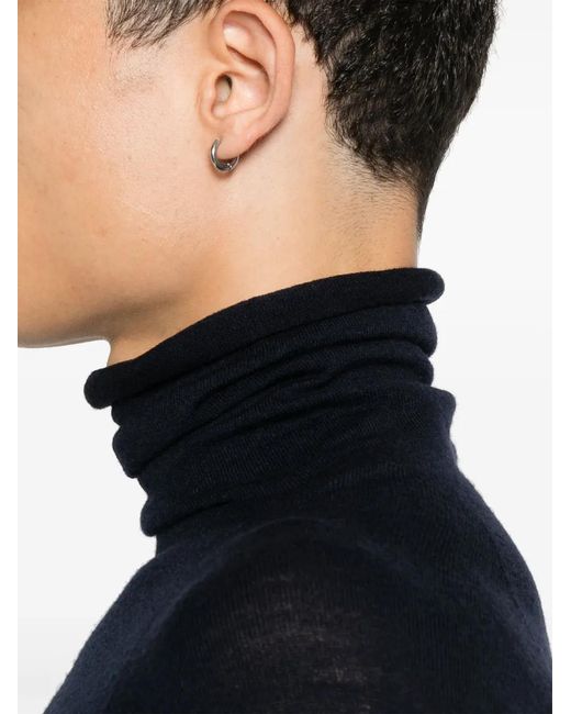 Roberto Collina Blue High-Neck Sweater for men