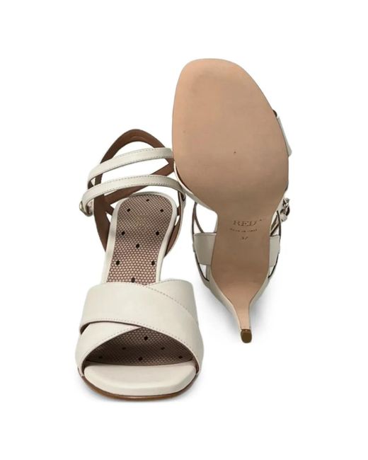 Red(v) Metallic Criss-Cross Strap Sandals