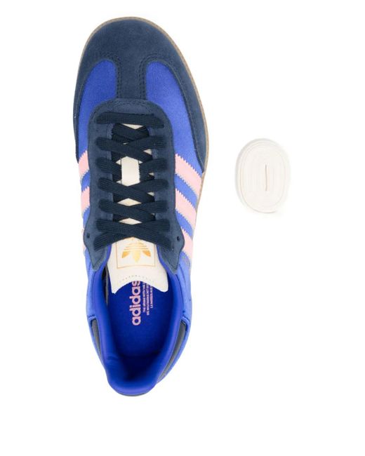 Adidas Blue Samba Og Low-Top Sneakers