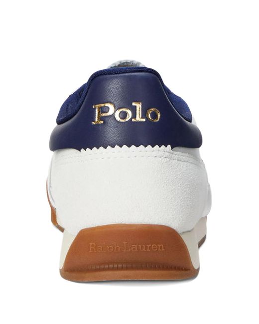 Polo Ralph Lauren White Hester Low-Top Leather Sneakers for men