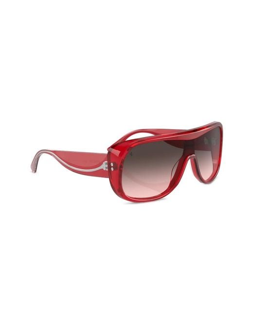 Ferrari Red Oversized Frame Sunglasses