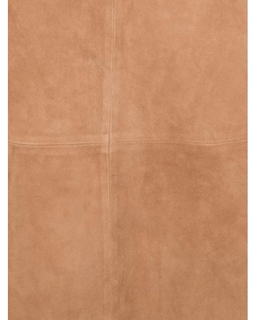 Arma Natural Philipa Suede A-Line Midi Skirt