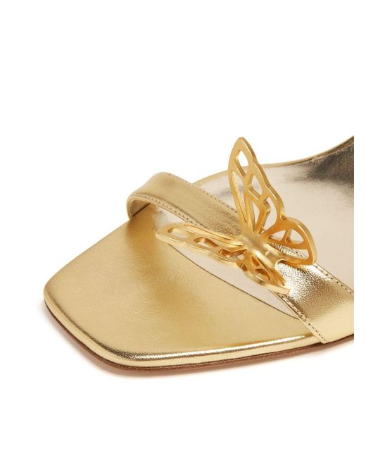 Sophia Webster Natural Mariposa Metallic Sandals