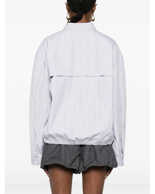 Chaqueta Bómber Con Botones Miu Miu de color White