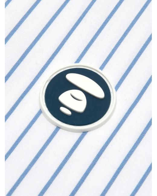 Aape By A Bathing Ape White Striped Shirt for men