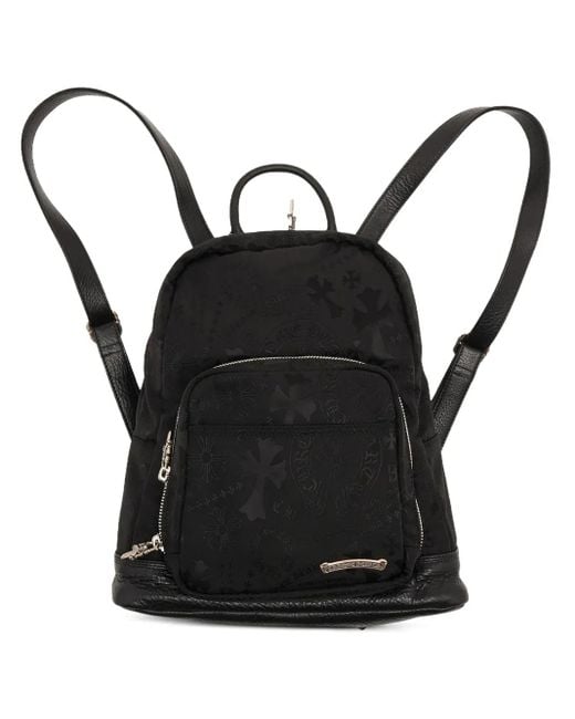 Chrome Hearts Black Stencil Monogram Seventh Grade Backpack for men