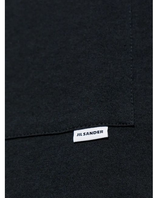 Jil Sander Black T-Shirt À Poche Poitrine for men