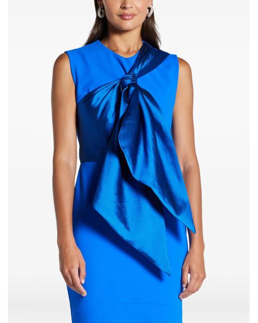 Greta Constantine Blue Saarinen Abendkleid mit Schleifendetail