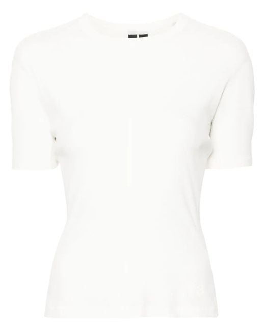 Y-3 White Seam-Detail Cotton T-Shirt