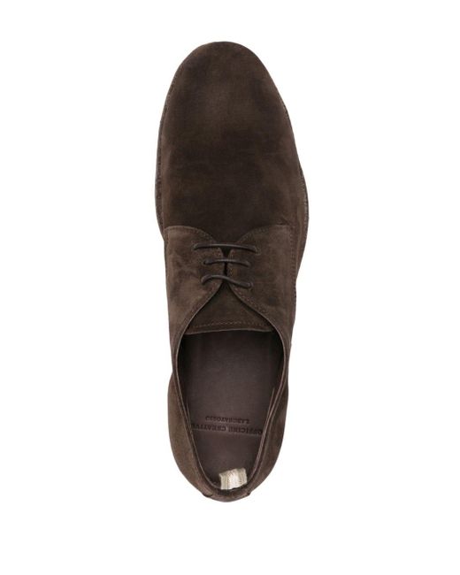 Officine Creative Brown Solitude Suede Derby Shoes for men