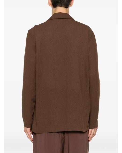 MARSĒM Brown Double-Breasted Notch-Lapel Blazer for men
