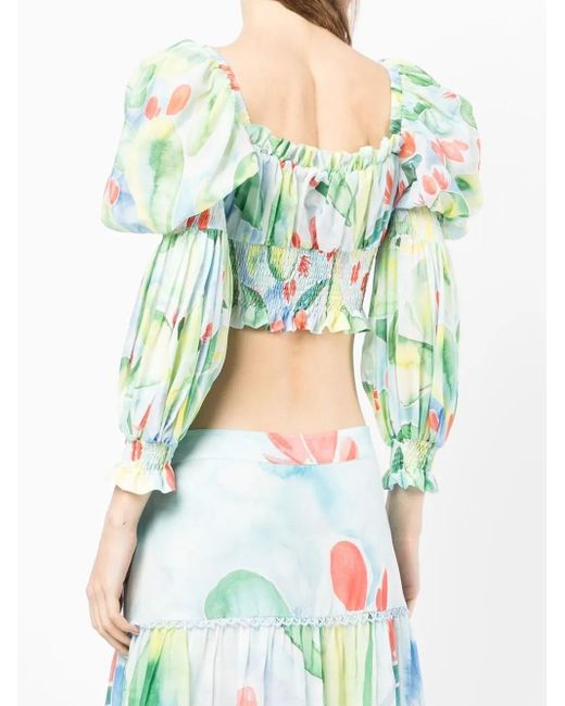 Blouse Brisa Crop Charo Ruiz en coloris Green