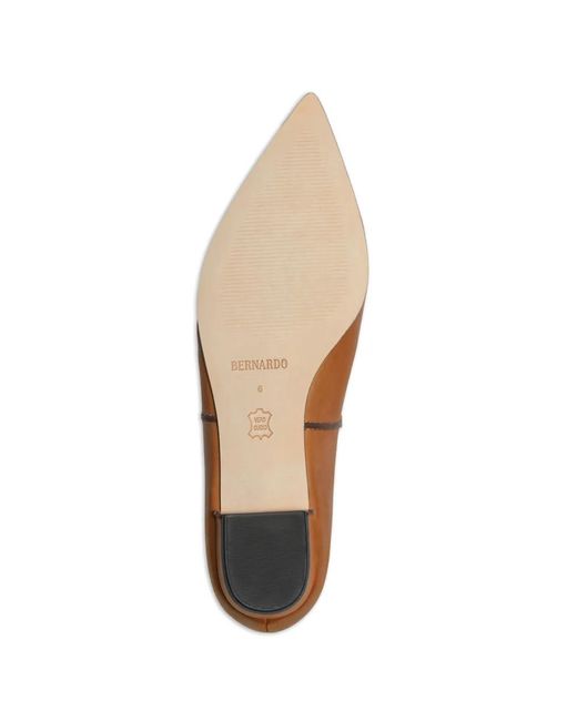 Bernardo Brown Lana Point-Toe Ballet Flats