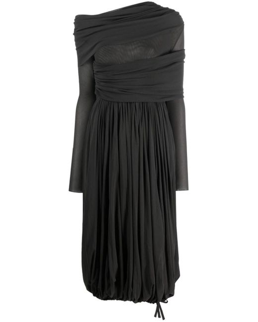 Vestido con diseño drapeado Philosophy Di Lorenzo Serafini de color Black
