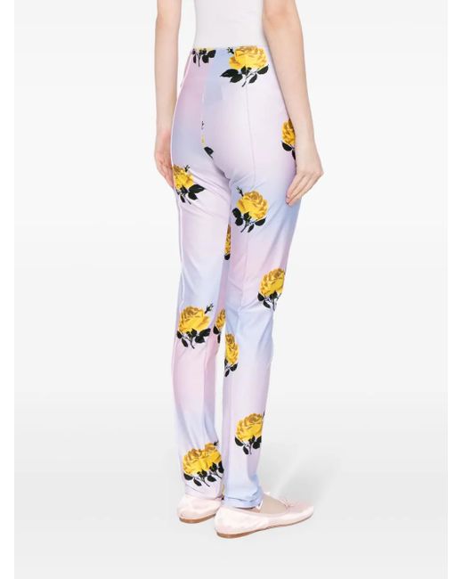 MERYLL ROGGE Multicolor Floral-Print Skinny Trousers