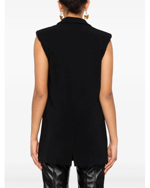 Moschino Black Blazer-Style Gilet