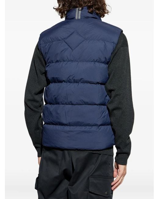 Gilet Con Applicazione di Canada Goose in Blue da Uomo