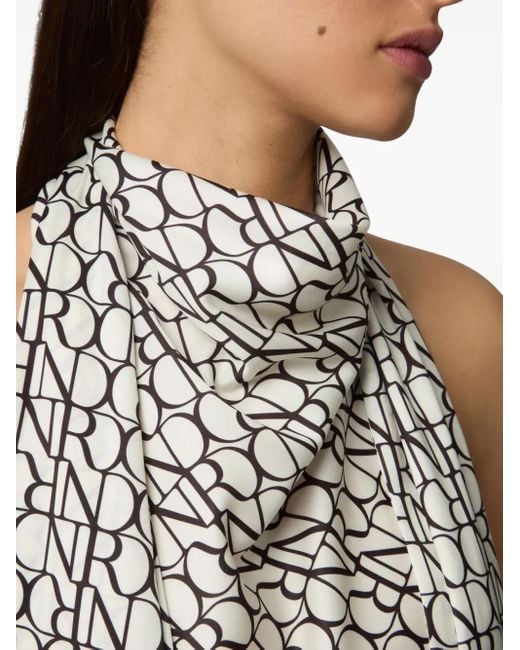 Nina Ricci Top Met Halternek En Franje in het White