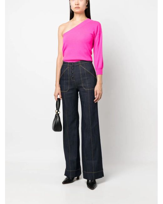 Cinq À Sept Blue Long Benji Cotton Jeans