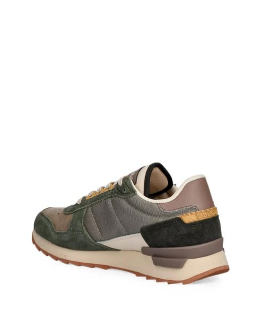 Napapijri Green Stab Perforated Panelled Sneakers for men