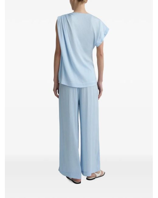 Bondi Born Blue Ardea Draped Shoulder Top