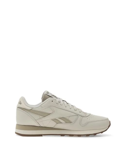 Reebok White Classic Leather Lace-Up Sneakers