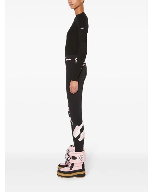 Emilio Pucci Black Iride-Print Trousers