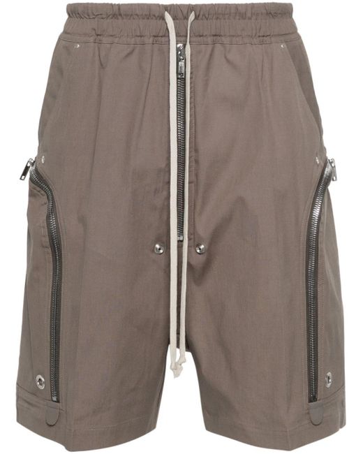 Rick Owens Gray Bauhaus Bela Drop-crotch Shorts for men