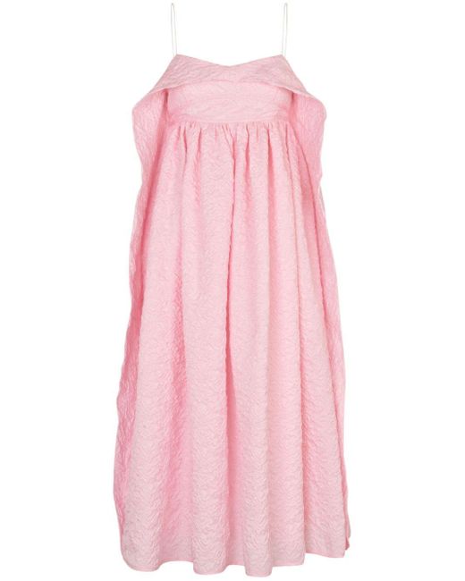 CECILIE BAHNSEN Pink Susa Matelassé Dress
