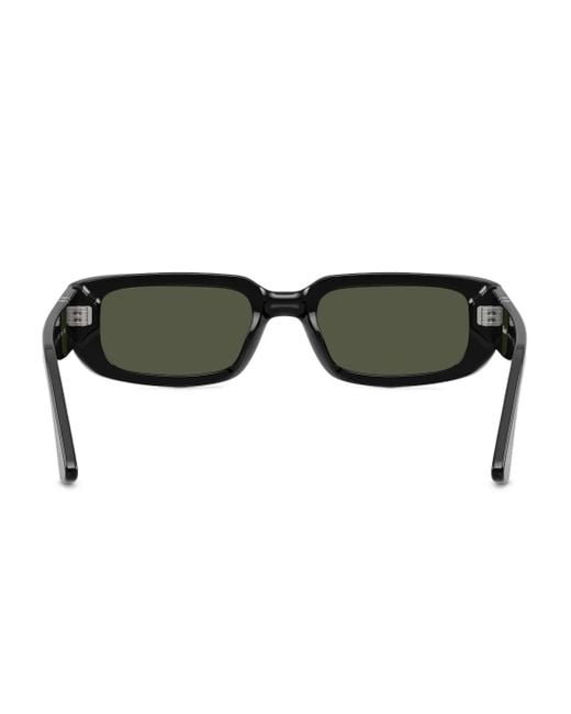 Persol Green Rectangle-Frame Sunglasses