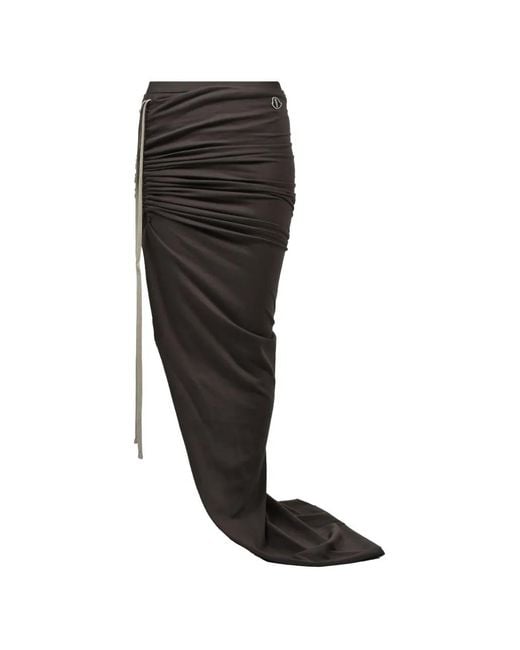 Moncler Black Adjustable Maxi Skirt