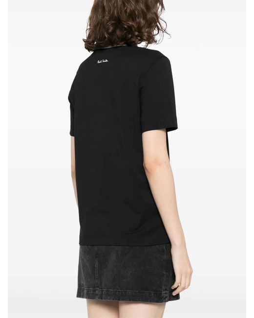 Paul Smith Black Contrast Trim Cotton Tee