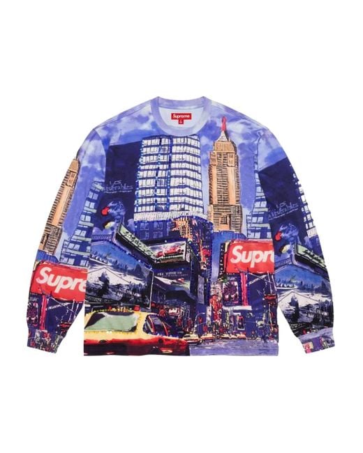 トップス 25SS Supreme Skyline Sequin L/S Top L Supreme Skyline Sequin Top in Blue for Men | Lyst
