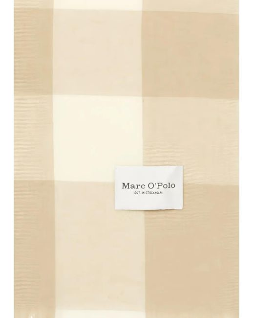 Marc O' Polo Natural Check-Pattern Scarf