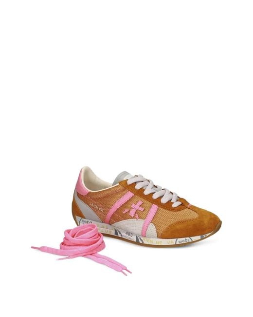 Premiata Pink Jackyxd Logo-Patch Sneakers