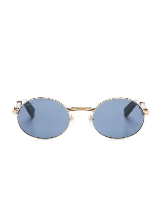 Cartier Blue Première De Cartier Oval-Frame Sunglasses