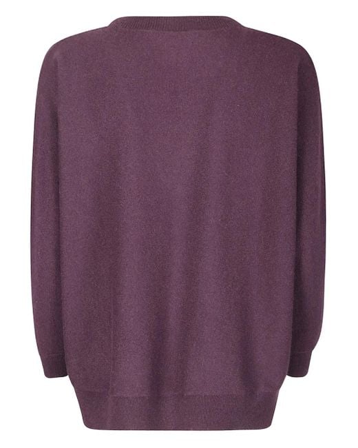 Lisa Yang Purple Kenny V-Neck Cashmere Sweater